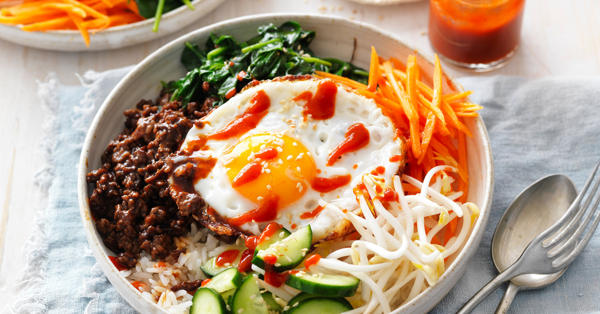Korean Beef Bibimbap Recipe | myfoodbook | Korean beef bibimbap fresh recipe